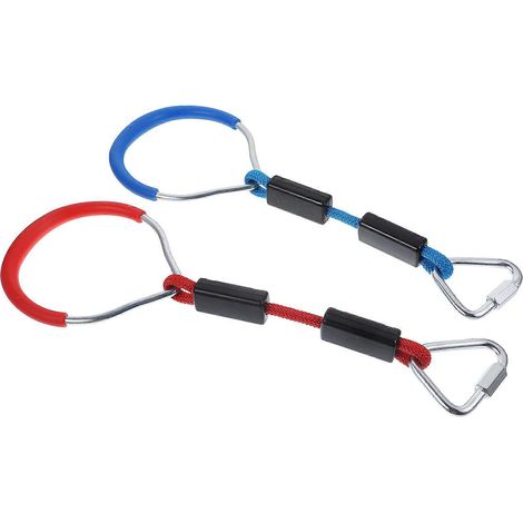 Accessoires de musculation à domicile : anneaux de suspension compatibles entraînements intérieur/extérieur, pour passionnés de fitness, lot de 2 (1/5)
