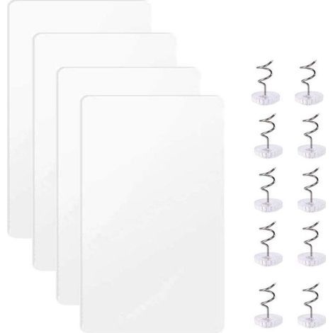 4 Pièces Transparent Protecteurs de Meubles, Adhésif Anti Rayures pour Chat, Protecteurs Anti Griffes Chat, avec épingles,pour Canapé, Tapis, Portes, Comptoirs, Table- (1/5)