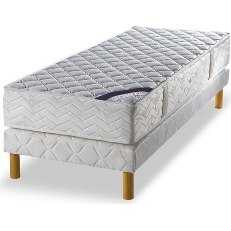 Ensemble matelas ressorts biconiques - confort équilibré 90x190cm + sommier