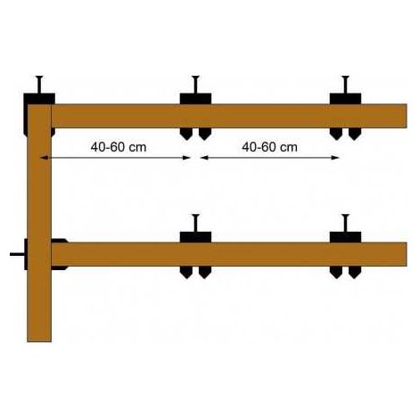 Bricobois – Mix de 200 cales fourchettes pour lambourdes bois – Polypropylène – Longueur 60 mm – Épaisseur 2 à 5 mm – Pour dalles béton (1/5)