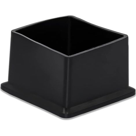 CCYKXA Noir.Lot de 4 Capuchons carrés pour Pieds de Chaise, de Table, de Chaise, de Sol, de Protection de Sol, en PVC Non marquant, 60 mm x 60 mm (6,0 x 6,0 cm)
