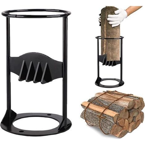 Fendeur de bois de chauffage - 1 pièce - Noir - Outil de fendage manuel,Outil de fendage de bois de chauffage de camping en plein air, outil de coupe de bois (1/5)