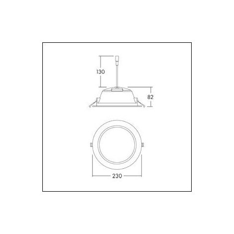 Leuchte thorn DL-LED Eingebaute LED 17 W 230 mm