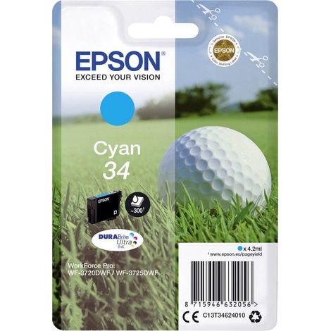 Epson 34 cartouche haute capacité cyan pour imprimante jet d'encre (1/2)