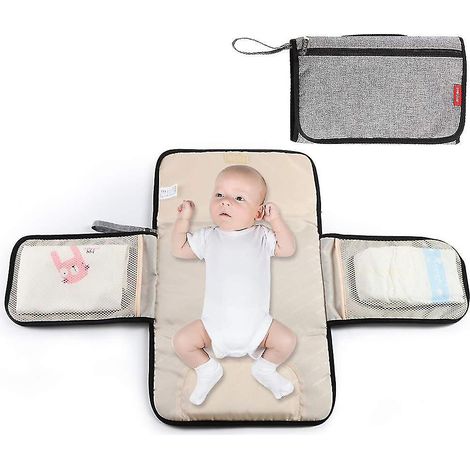 Matelas à langer portable et pliable, compatible avec les voyages. (1/4)
