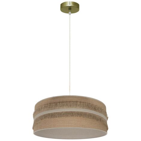 Ciondolo Natalia 1xe27 Cuoio/sacco-beige Regx40x40cm (1/2)