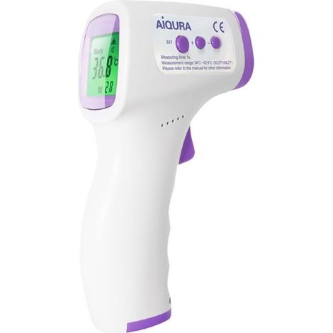Thermomètre infrarouge pour avant-bras, adultes, sans contact, avec écran LCD et fonction mémoire. Convient aux enfants, adultes et objets. Mesure rapide et précise. (1/5)