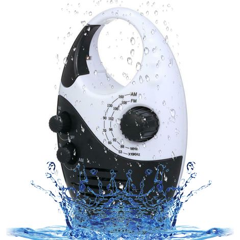 Wasserdichtes Duschradio, Dusche, einstellbare Lautstärke, Tastenlautsprecher, Badezimmer-Duschlautsprecher