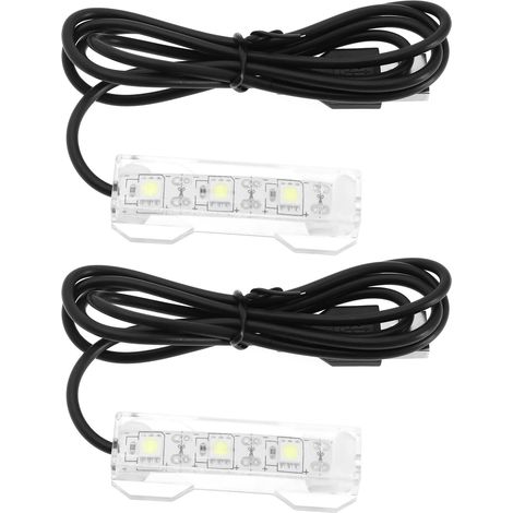 2 pièces lumière d'aquarium USB fil noir bande blanche mini réservoir de poisson de bureau LED accessoires d'aquarium (1/5)