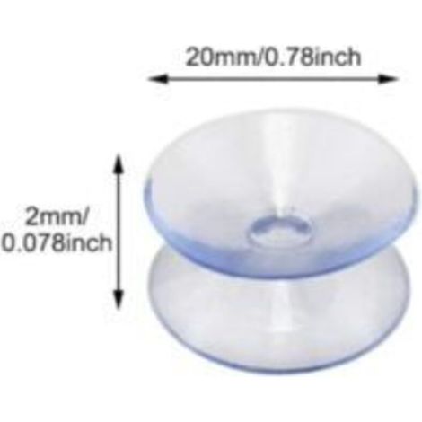 Ventose biadesive compatibili con superfici in vetro, 10 ventose senza gancio per specchi in vetro, antiscivolo, multifunzionali, biadesive (20 mm) (1/4)