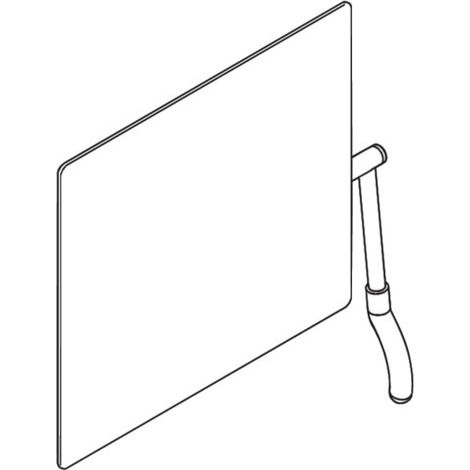 HEWI 802.01.100R 24 miroir inclinable, levier à droite (1/2)