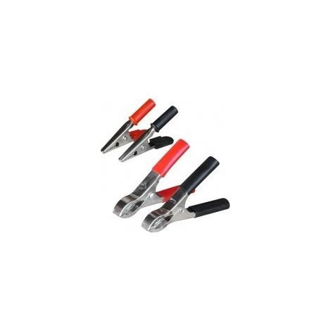 Gioco di 2 pinze batteria 80mm S/c1 rosso 1 nero