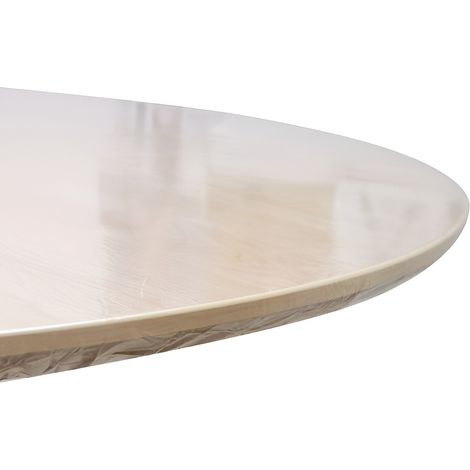 Nappe élastique transparente en PVC, ronde et imperméable, résistante à l'huile. (1/5)