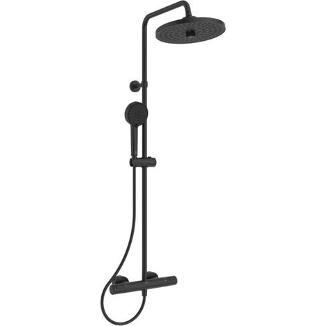 IS Duschsystem Ceratherm T25+ Eco mit Brausethermostat Silk Black (1/5)