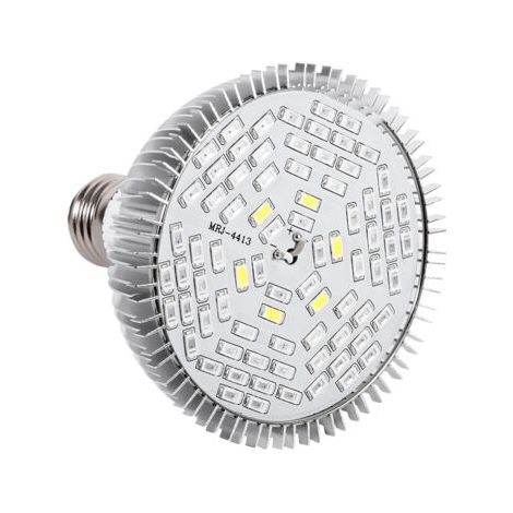 QORVA-1pc 50W spectre complet E27 LED plantes poussent des lampes, lumière de croissance horticole, pour jardin 78 LED s (1/5)
