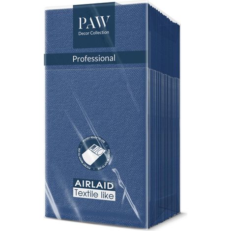 Serviettes Pochette Tissu 1/8, 25 pièces - Toucher Doux Bleu Marine (1/5)