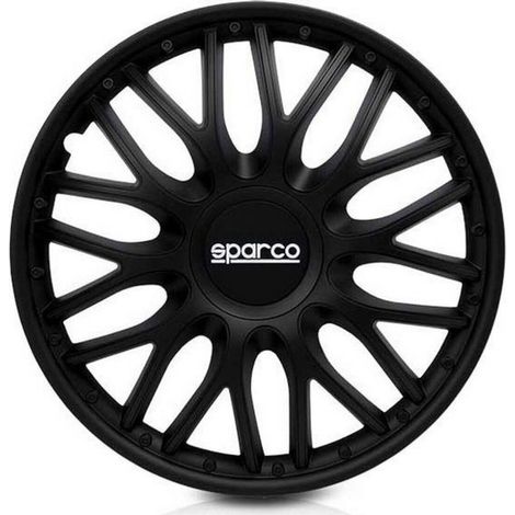 Sparco SPC1596BK Jeu d'enjoliveurs Roma 15-inch Noir