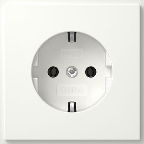Gira SCHUKO-Steckd. (IP20) Gira TX44 Reinweiß [418866], 4188 66