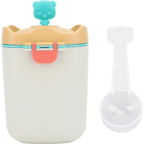 Distributeur de lait en poudre portable pour bébé, boîte hermétique multifonctionnelle avec compartiments, idéale en extérieur (1/5)