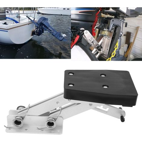 Support de moteur marin en alliage d'aluminium, support de moteur réglable à 5 vitesses adapté aux moteurs 2 temps, bateaux à moteur de 7 1/2 à 20 CV, applications marines et marines (BRD060061). (1/5)