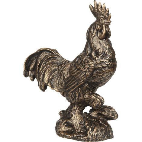 Figura decorativa de gallo de hierro fundido (1/5)