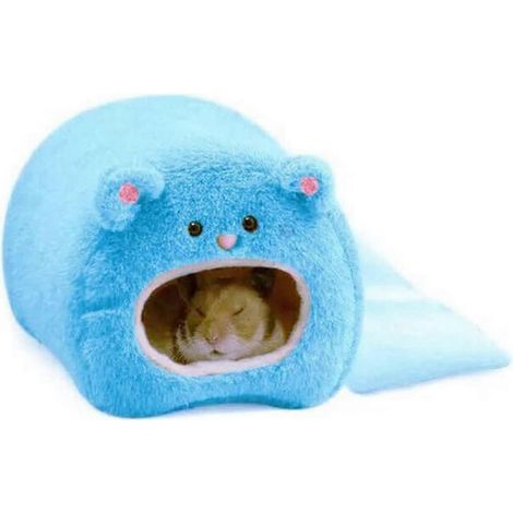Hamac en peluche pour maison de hamster (bleu) (1/3)