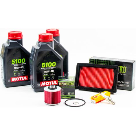 Kit Révision Filtres Bougies pour YAMAHA XT 660 X de 2004 à 2014 - MOTUL 5100 10W40 3L