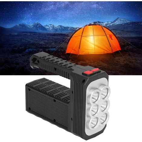LED-Taschenlampe mit großer Reichweite, 6 LEDs, USB-aufladbar, multifunktional mit vier Beleuchtungsmodi, wasserdicht für den Außeneinsatz, ideal für Abenteuer, Camping, Nachtläufe, Reparaturen und Wa (1/5)