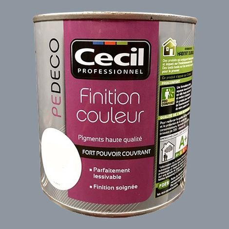 CECIL PE DECO Finition Couleur Gris acier Mat 0,5 L (1/2)