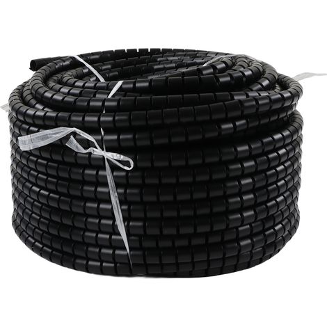Gaine de protection pour câbles, résistante à l'usure, aux acides et aux alcalis, noire, diamètre 22 mm, longueur 50 m. (1/5)