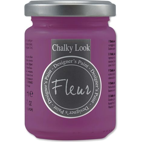 FLEUR DESIGNER'S PAINT Pittura ad Acqua, Effetto Gesso Naturale, Extra Opaca, Fleur Chalky F24, Colore Crazy Horse, Made in Italy, Formato da 130 ml (1/5)