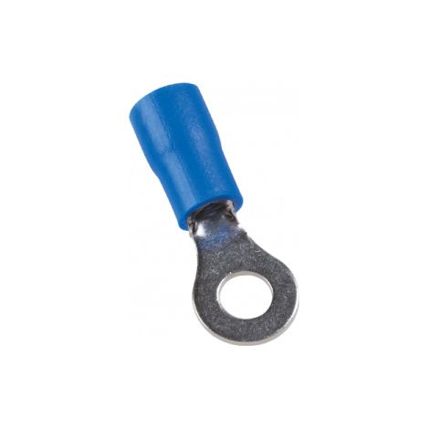Tol-16-6 Sachet De 100 Cosses Rondes Isolées Bleues Pour Fil 16mm² - Trou M6 - ø 6.4mm - Arvi