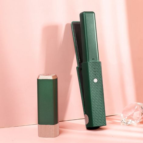 Lisseur, fer à friser, lisseur rechargeable USB, lisseur sans fil, mini lisseur de voyage (température réglable) (vert) (1/5)