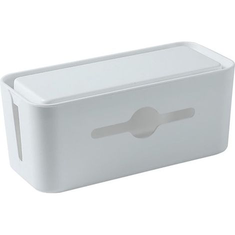 Scatola organizer per cavi - Scatola porta cavi con coperchio antipolvere e fondo antiscivolo per cuffie (1/5)