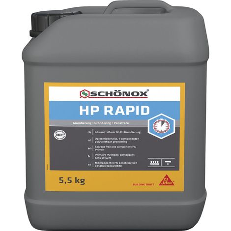 Sika Schönox HP Rapid Grundierung 5,5 kg, lösemittelfreie 1K-PU Grundierung, Haftvorstrich für Restfeuchte, innen/außen, Kanister