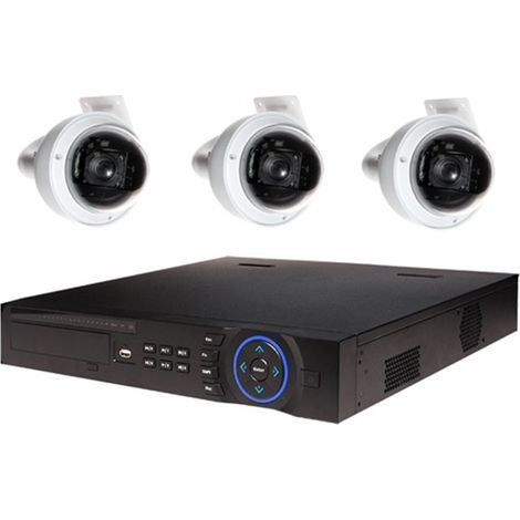 Kit de Vidéosurveillance Dahua Enregistreur DVR et 3 Caméras Dôme Analogiques HDCVI (1/3)