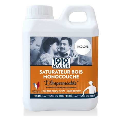 Saturateur Bois Monocouche "L'Imperméable" 1919 BY MAULER Teck 5L (1/4)