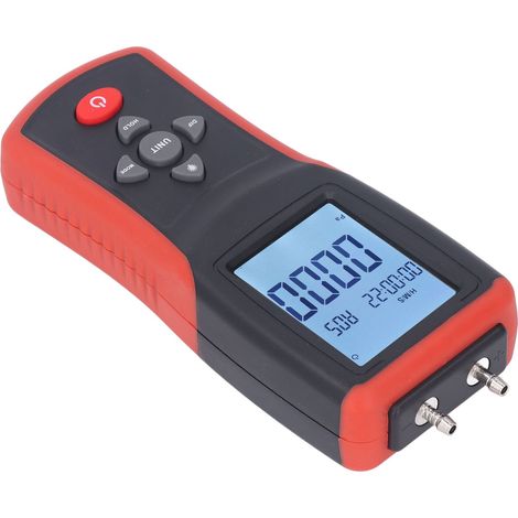 Multifunktionales digitales Manometer mit 12 wählbaren Einheiten und hintergrundbeleuchtetem LCD-Display (1/5)
