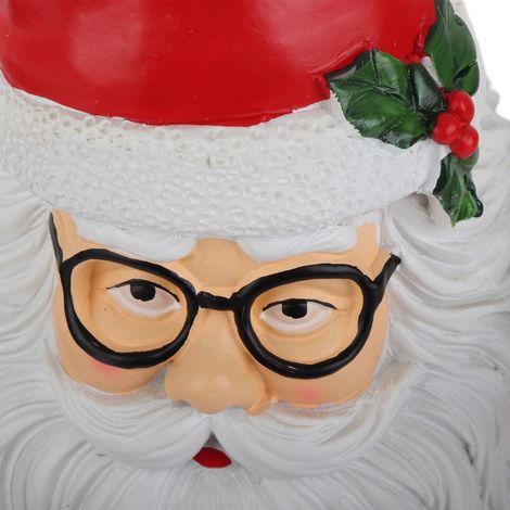 Décoration de Noël, Père Noël, bonhomme de neige, porte-repas, ornement artisanal en résine, style B, plaque en acier inoxydable. (1/5)