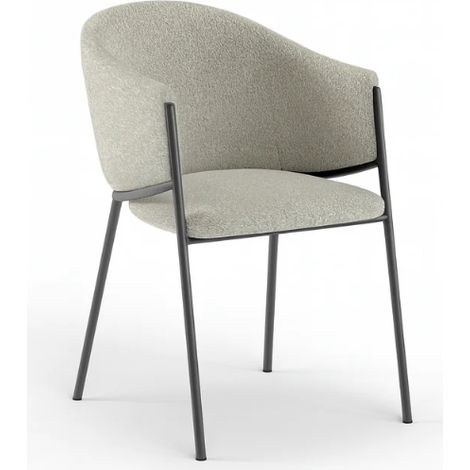Duna, Set di 2 sedie in tessuto easy-clean Grigio Chiaro (53cm X 60cm H. 78cm)  Duzzle (1/5)