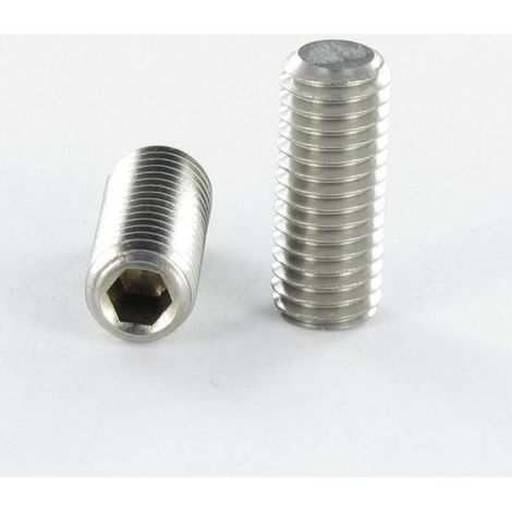 Vis métaux Sans tête six pans creux (sthc) Inox A4 Clé de 5 HC5 Bout plat M10X50-30 pièces