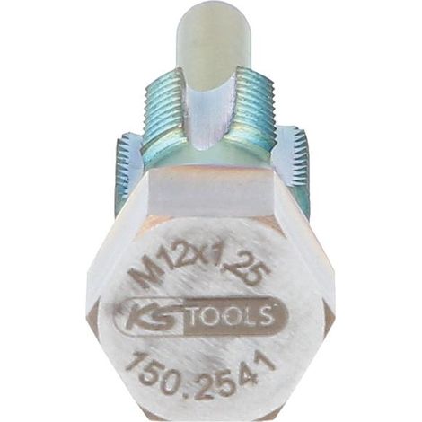 KS TOOLS Macho de roscar con perno guía para sensores de temperatura M12 x 1,25 - 150.2541 (1/4)