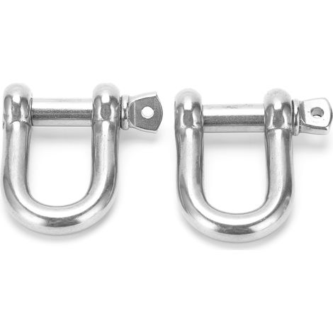 Manille en D M16 en acier inoxydable 304, 2 pièces pour équipement de levage et bracelets paracorde (1/5)