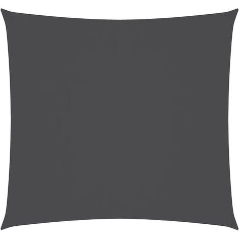 Parasol carré en tissu Oxford, 3,6 x 3,6 mètres, gris anthracite. (1/5)