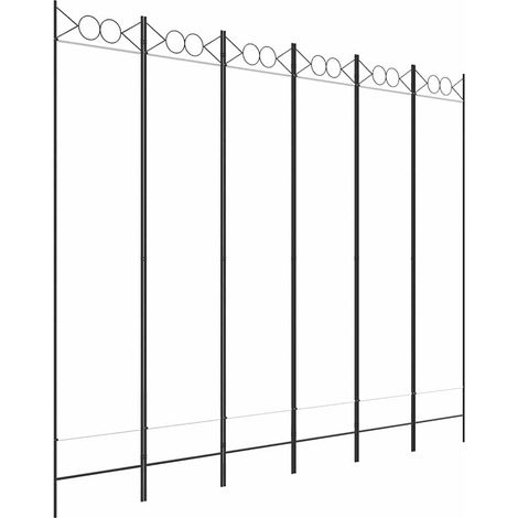 Paravent Cloison de séparation 6 panneaux, Pour Jardin, Balcon, Terrasse Blanc 240x200 cm Tissu OIB7922E (1/5)