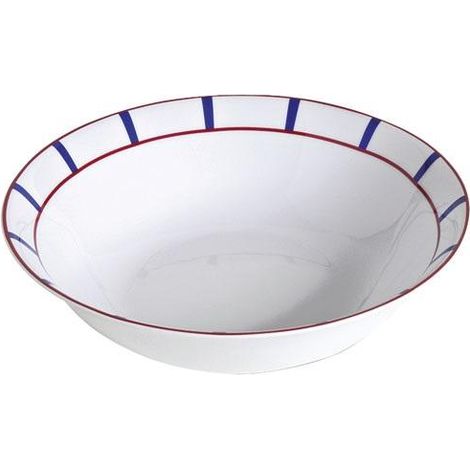 Nova Styl Ensaladera Vasca Porcelana Blanco Rojo Azul 26 cm
