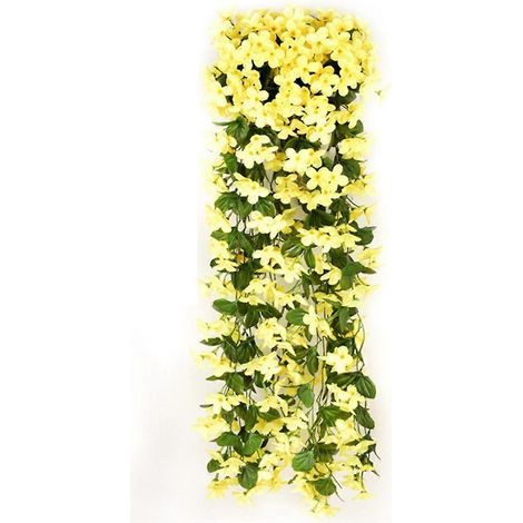 Guirlande de glycine artificielle pour suspension florale, décoration de mariage et d'extérieurjaune (1/5)