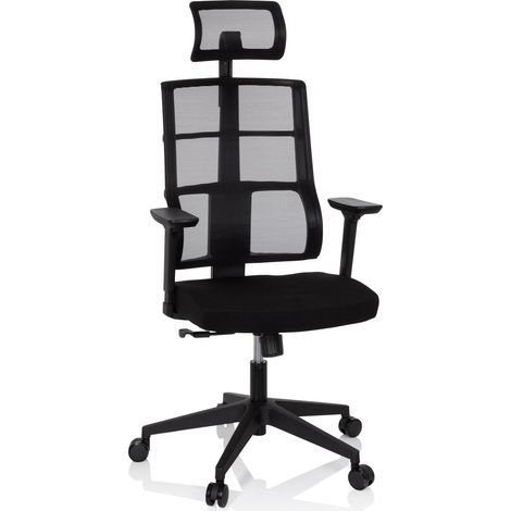 Bürostuhl / Drehstuhl SPINIO PRO Netzstoff / Stoff schwarz hjh OFFICE (1/5)