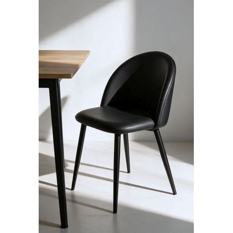 Sillas Comedor - Silla Black Vint Polipiel - Negro (1/5)