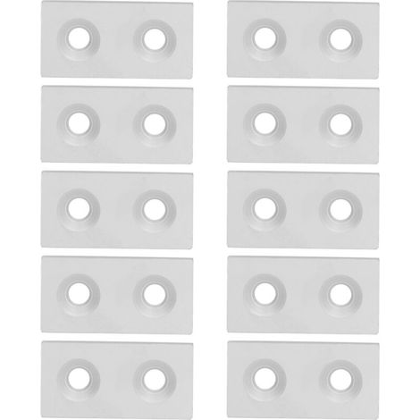 10 embouts de profilé en aluminium, plaques de recouvrement en alliage métallique pour pièces mobiles linéaires 3060, double trou, argent (1/5)